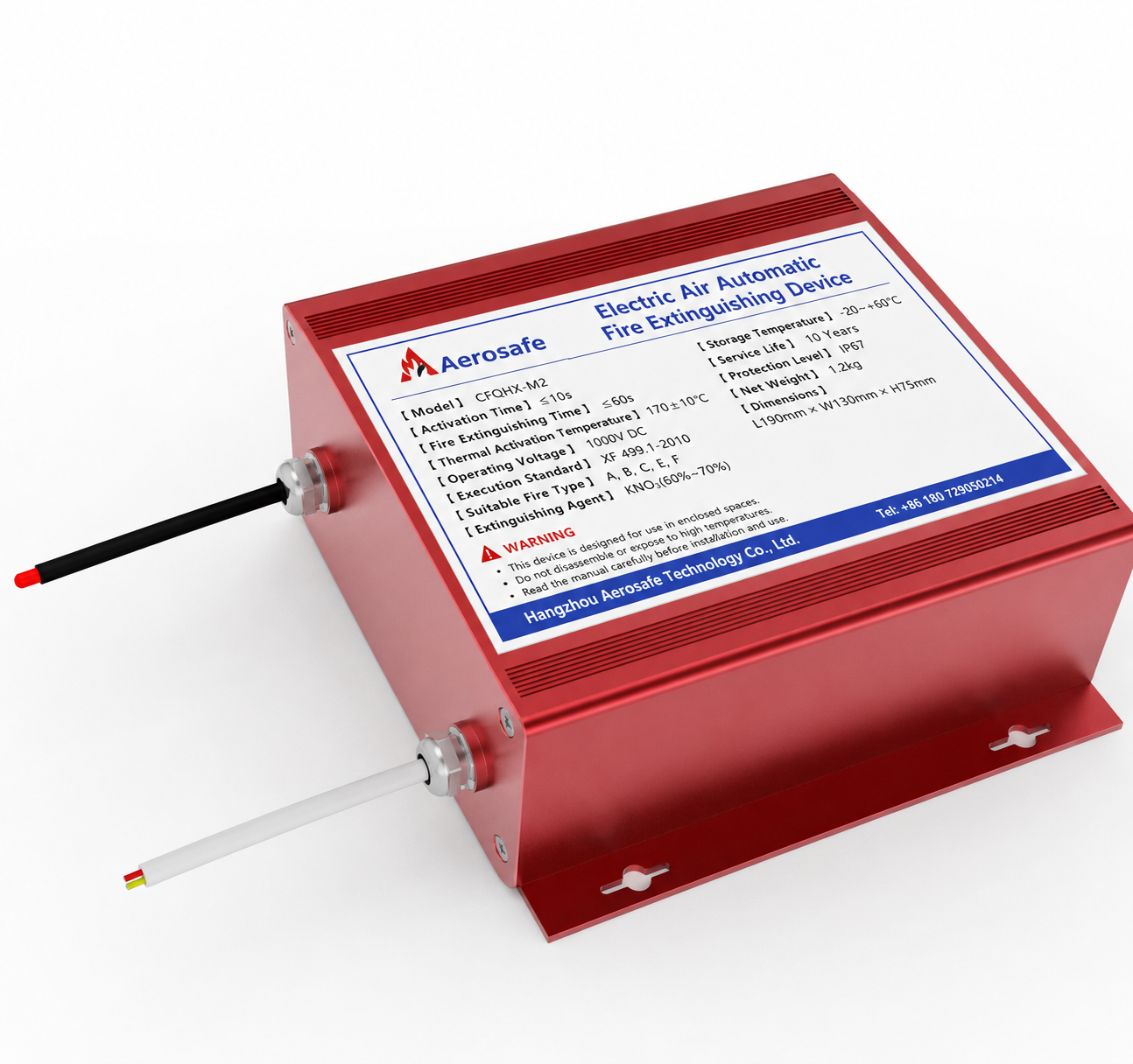 CFLC Portable 200g Automatic Aerosol Fire Extinguisher Device for Lithium Battery Powered
